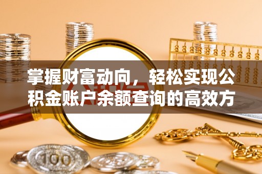 颍州掌握财富动向，轻松实现公积金账户余额查询的高效方式