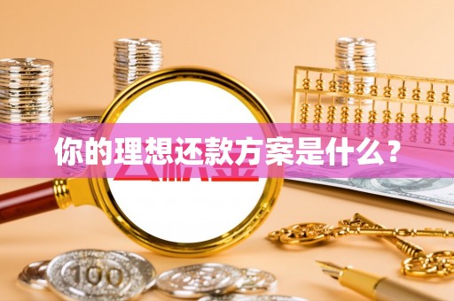 颍州你的理想还款方案是什么？